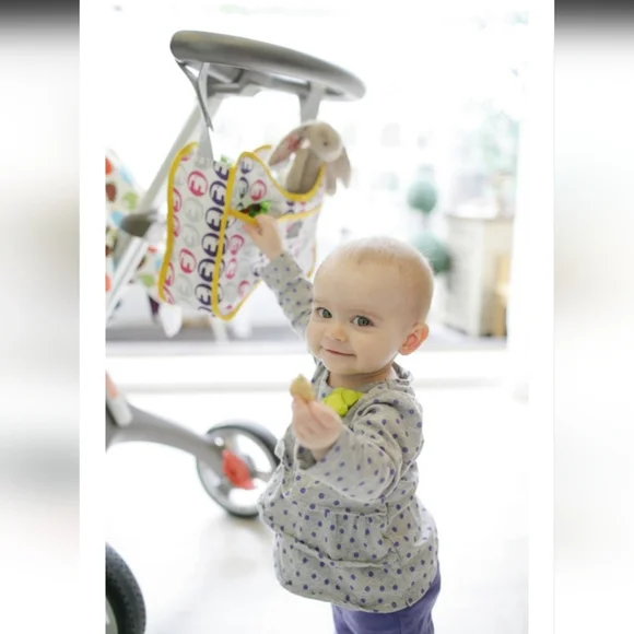 Baby Elephant Ears Stroller Organizer Bag – Pink & Purple Elephant Print - Picture 5 of 5